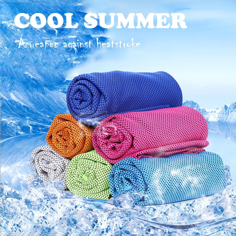 Peicees 20Pcs 40x12'' Microfiber Neck Cooling Towels Sports Sweat Towels Headband for Travel Beach Swimming Camping Climbing Gym Yoga Workout Backpacking, Quick Dry Super Absorbent Compact Lightweight - Image 2